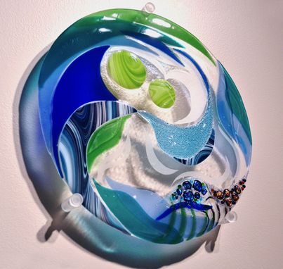 Custom Made 'Sheer Inspiration', Fused Glass Mural