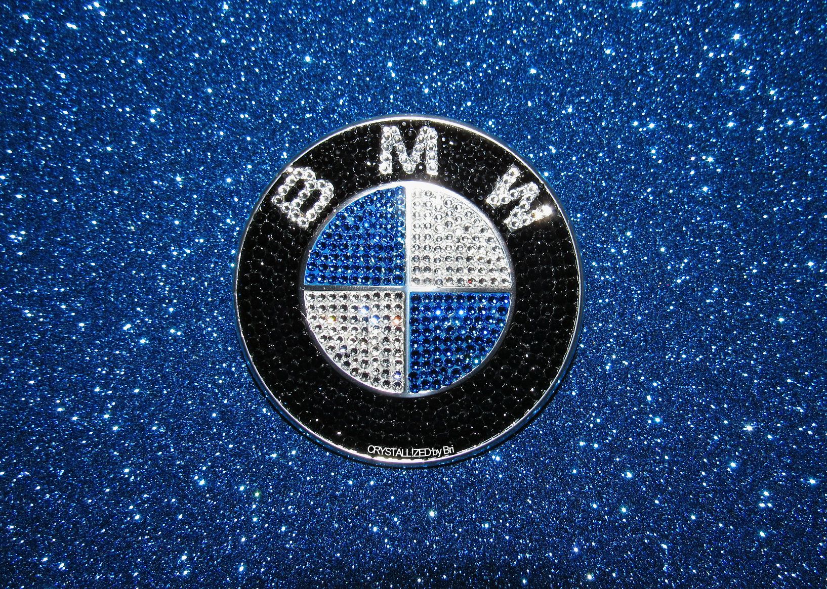 BMW Emblem With Swarovski or High Quality Pinkwhite Crystals