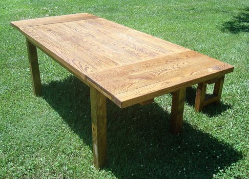 Custom Made Harvest Table And Benches With Extensions