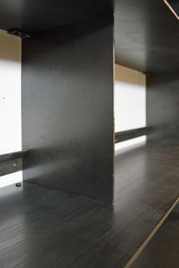 Custom Made Minimal Blackened Steel Shelves.