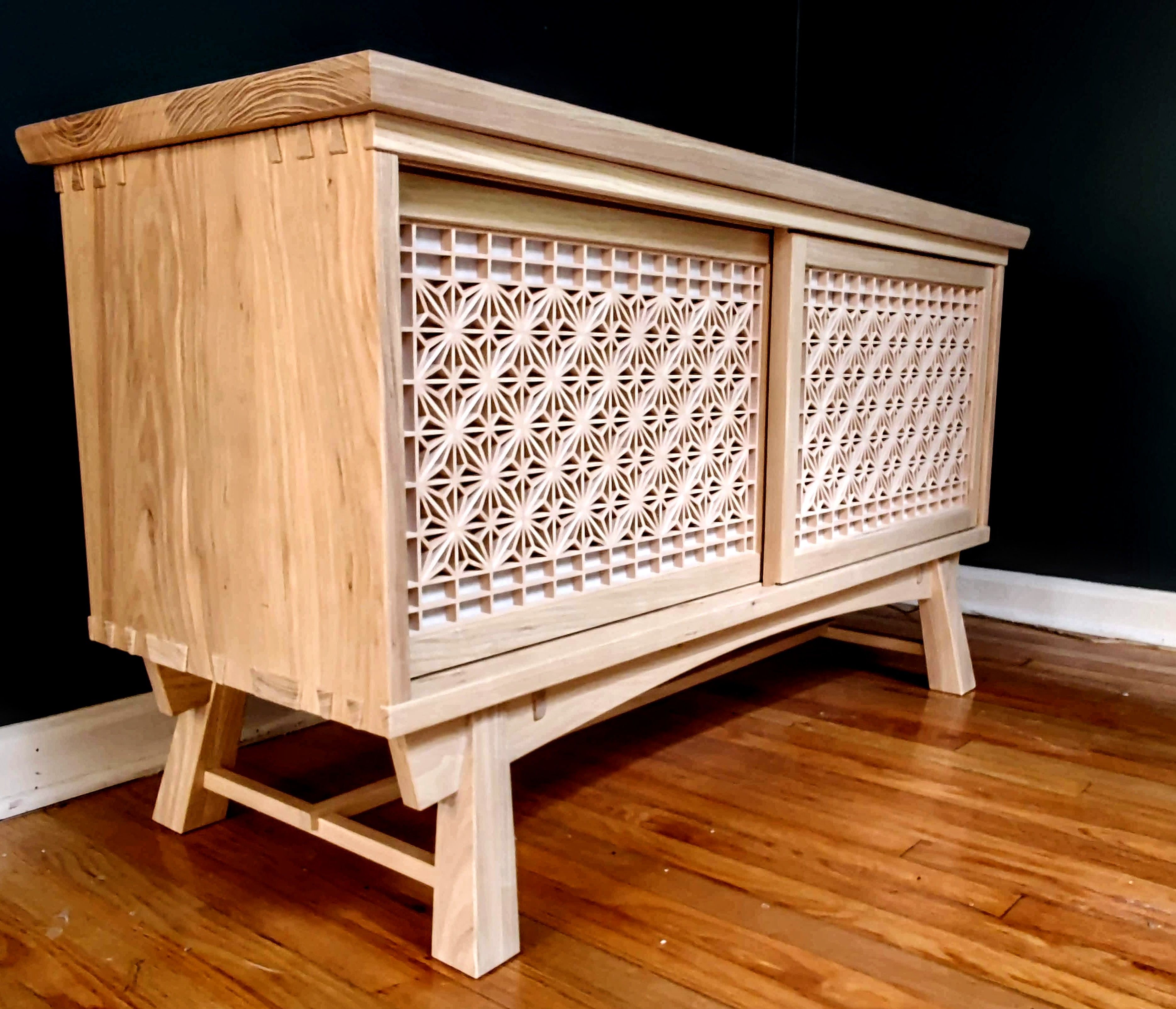 Hand Crafted Kumiko Sideboard With Sliding Doors by Integral Woodworks