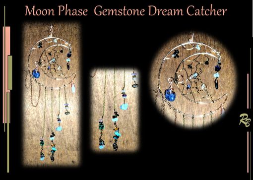 Custom Made Dreamcatcher, Unique, Gifts,  Women, Gemstones,Celestial,Friend,Wife, Mother,,Daughter, Moon