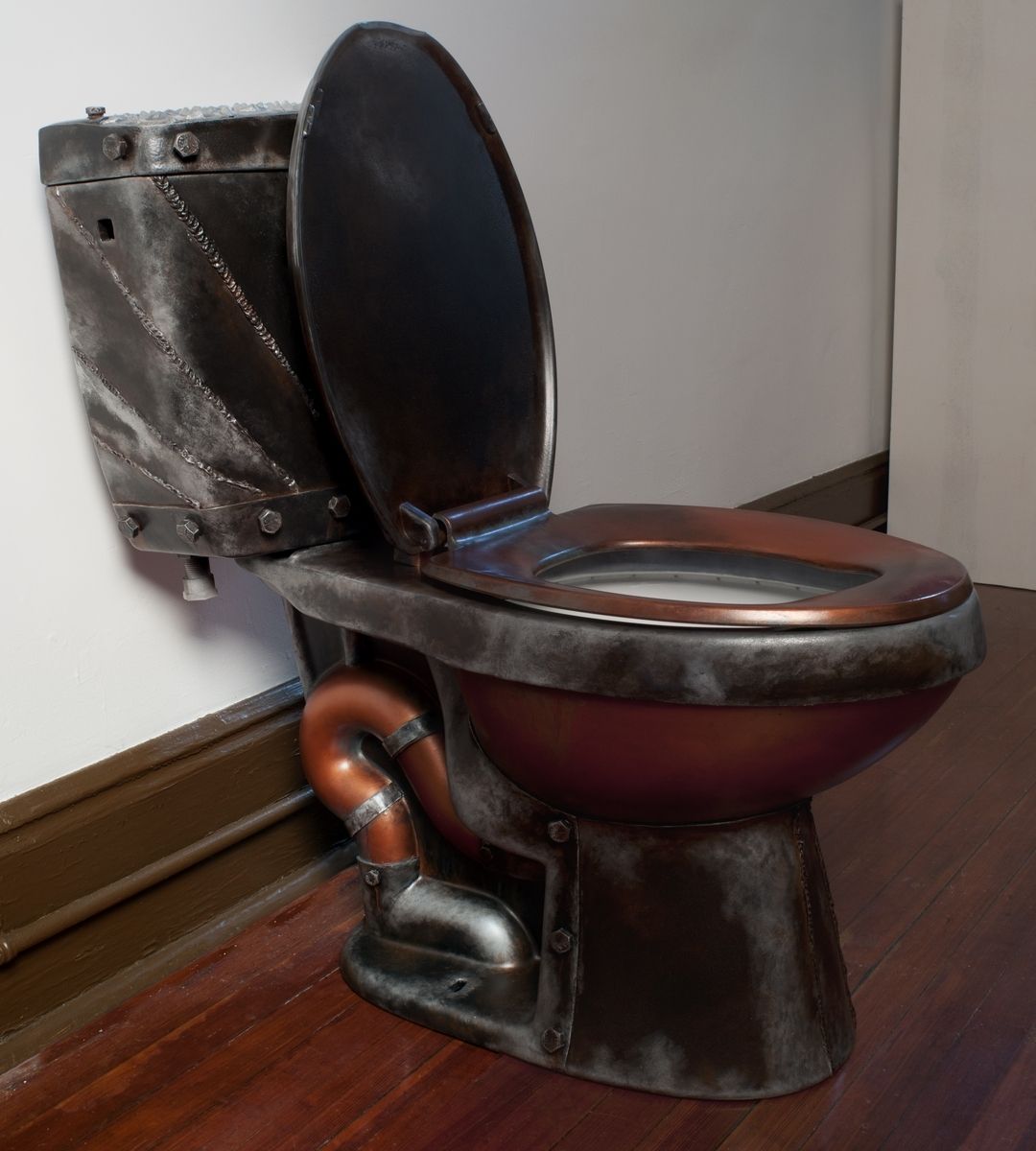 Hand Crafted Steampunk Meets Monster Garage Altered Copper And Hand Crafted Steampunk Meets Monster Garage Altered Copper And Metal Toilet By The Art Department Custommade