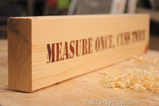 Custom Made Measure Once, Cuss Twice Funny Carpenter Handyman Sign Gifts For Him