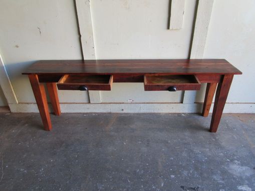 Custom Made Sofa Table From Reclaimed Wood Custom Made In The Usa