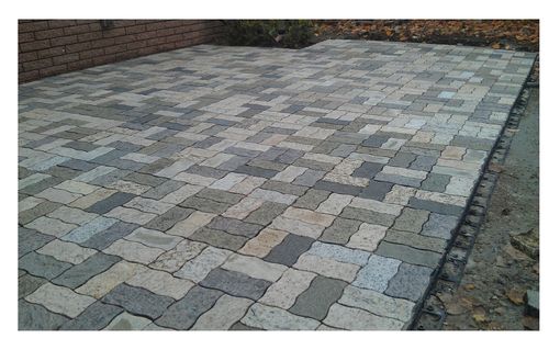 Custom Made Mixed Color Wavy Rectangle Pavers