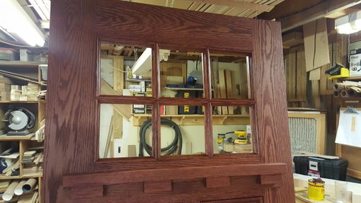 Custom Made Exterior Quarter Sawn Oak Door Unit