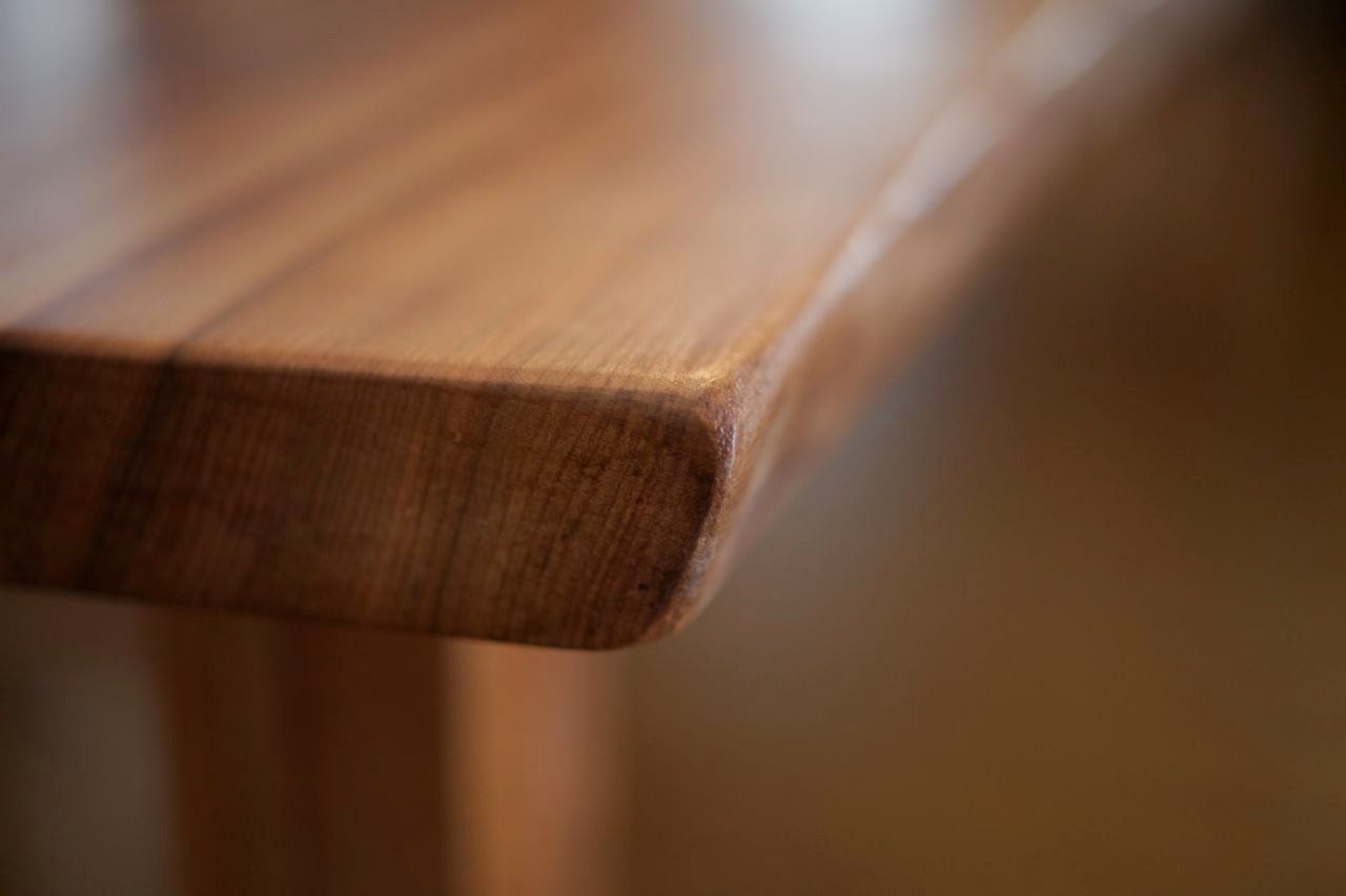 Hand Made Live Edge Cherry Kitchen Table by Wooden Hammer Llc