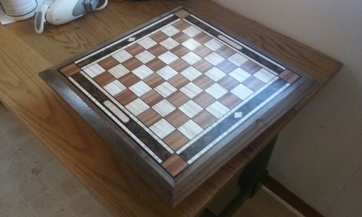 Custom Made Marquetry Veneered Chessboard