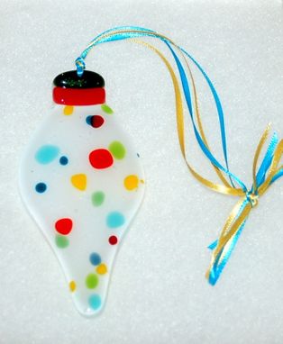 Custom Made "Confetti" - Fused Glass Christmas Ornament