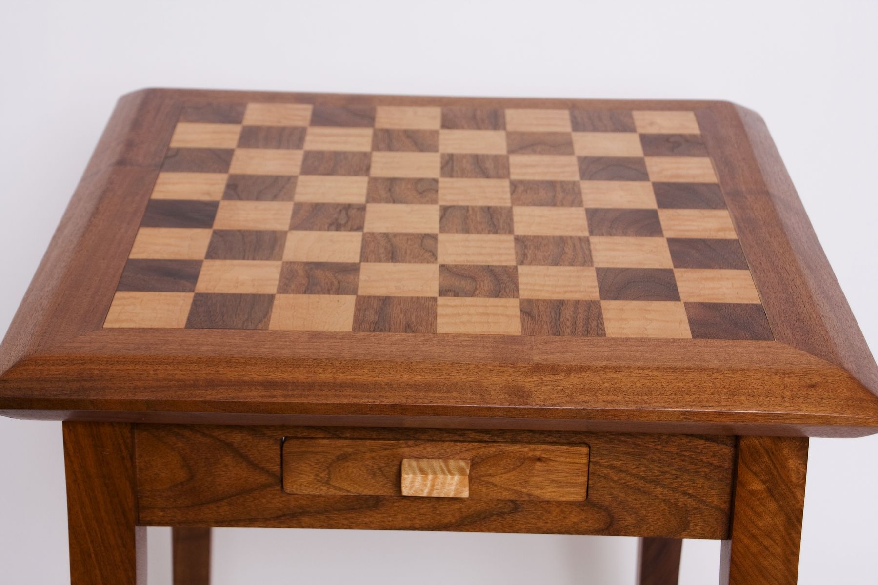 Custom Maple And Walnut Chess Table By Design By Jeff Spugnardi