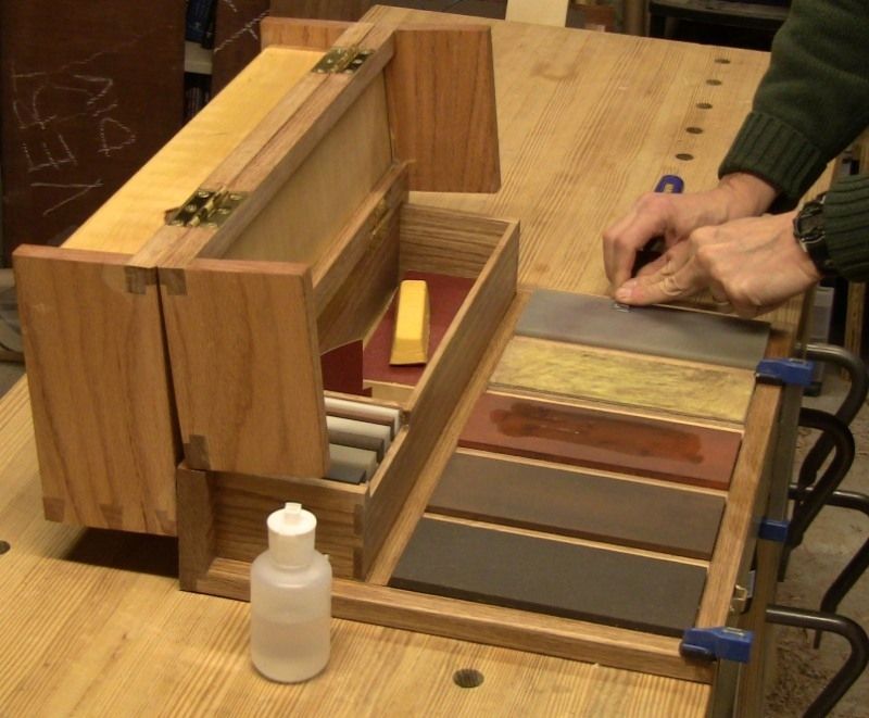 Hand Made Woodworker's Portable Sharpening Station by 