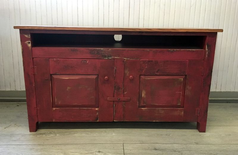 Custom Distressed Shaker Style Entertainment Center by The Crabby Lion