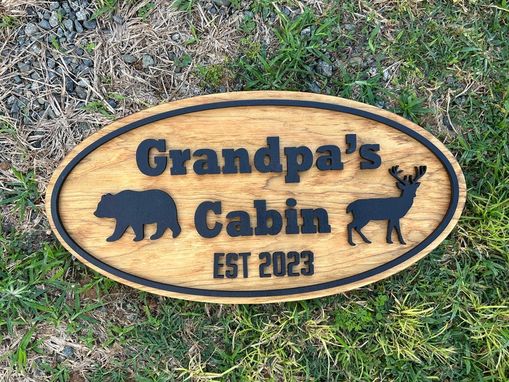 Custom Made Grandpa's Cabin Custom Wood Sign - Personalized Family Name Sign - Last Name Pallet Sign