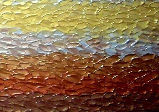 Custom Made Metallic Painting, Original Art, Gold Abstract Paintings, Palette Knife Textured Art - 48x24