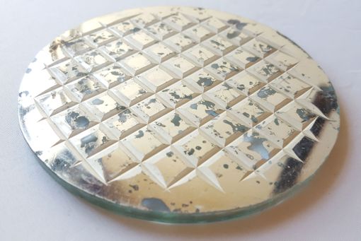 Custom Made Etched Recycled Glass Coaster Set