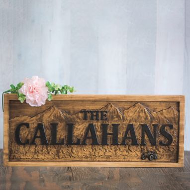 Custom Made Family Names Sign Wood Cabin Sign Rustic Cabin Decor Man Cave Sign Camper Sign Lake House Décor