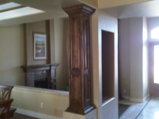 Custom Made Dining Room Hutch And Pillars