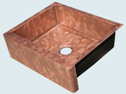 Custom Made Copper Sink With Apron & Butterfly Finish