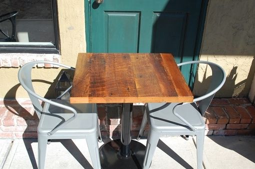 Custom Made Cafe Table Made From Reclaimed Oak