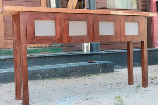 Custom Made Siberian Elm Side Table//Media Center