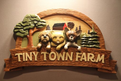 Custom Made Custom Carved Dog, Cat And Pet Signs By Lazy River Studio