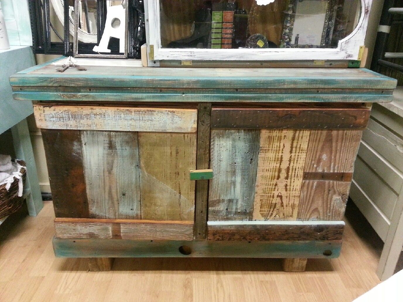 Hand Made 2 Piece Reclaimed Rustic Charm Cabinet by Unicole Impressions ...