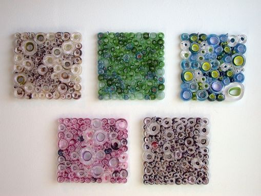 Custom Made Glass Wall Panel Art Work, Fused Tubing Series