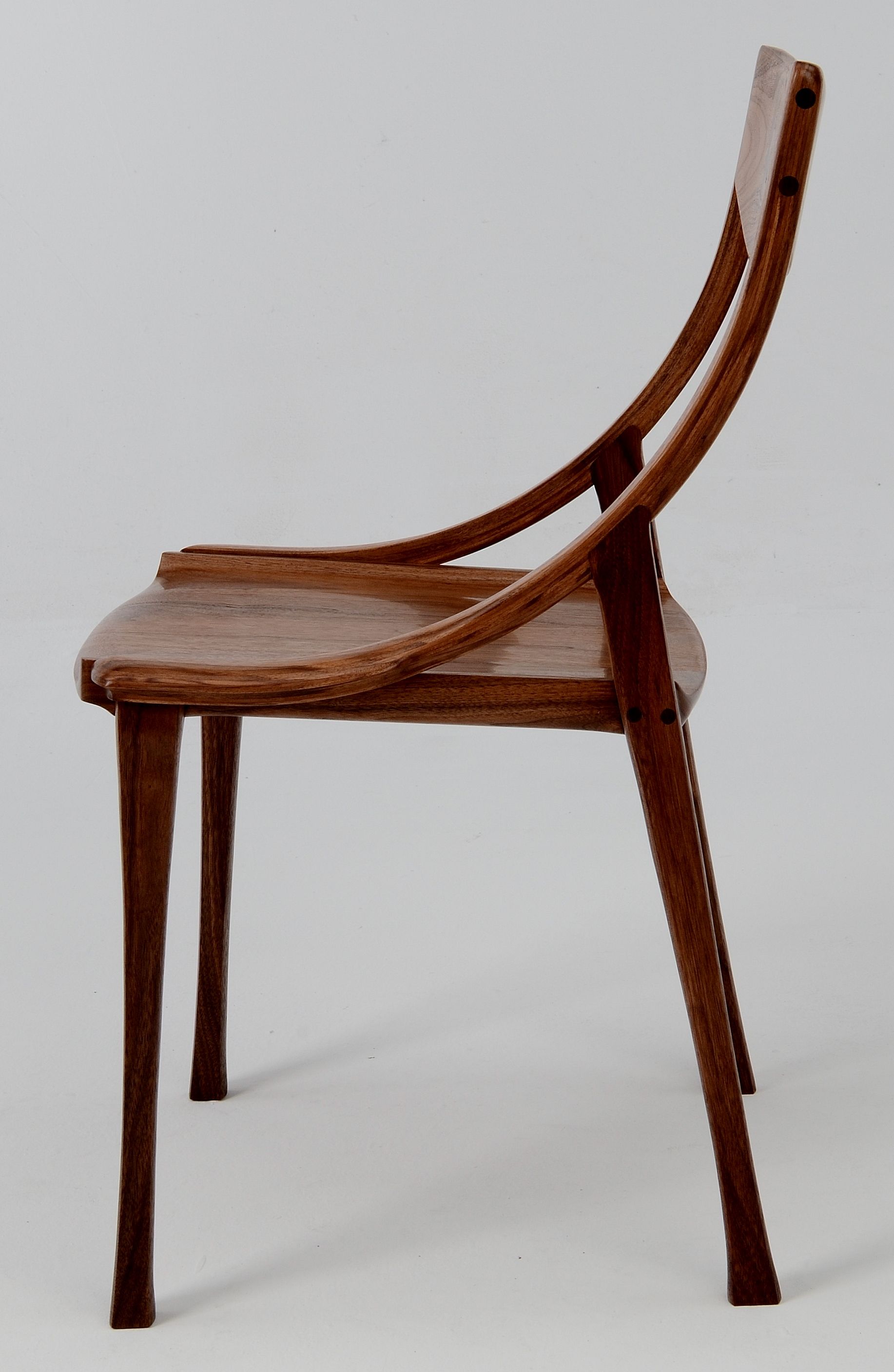 Buy Custom Made Walnut Dining Or Side Chair, made to order from Ed