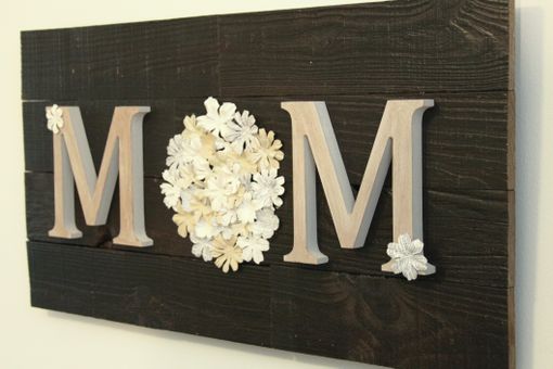Custom Made 30" Wood Letter "Mom" Panel