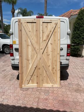 Custom Made Custom Made Barn Door Farmhouse Style Rustic Solid Cedar Wood| Barn Door -