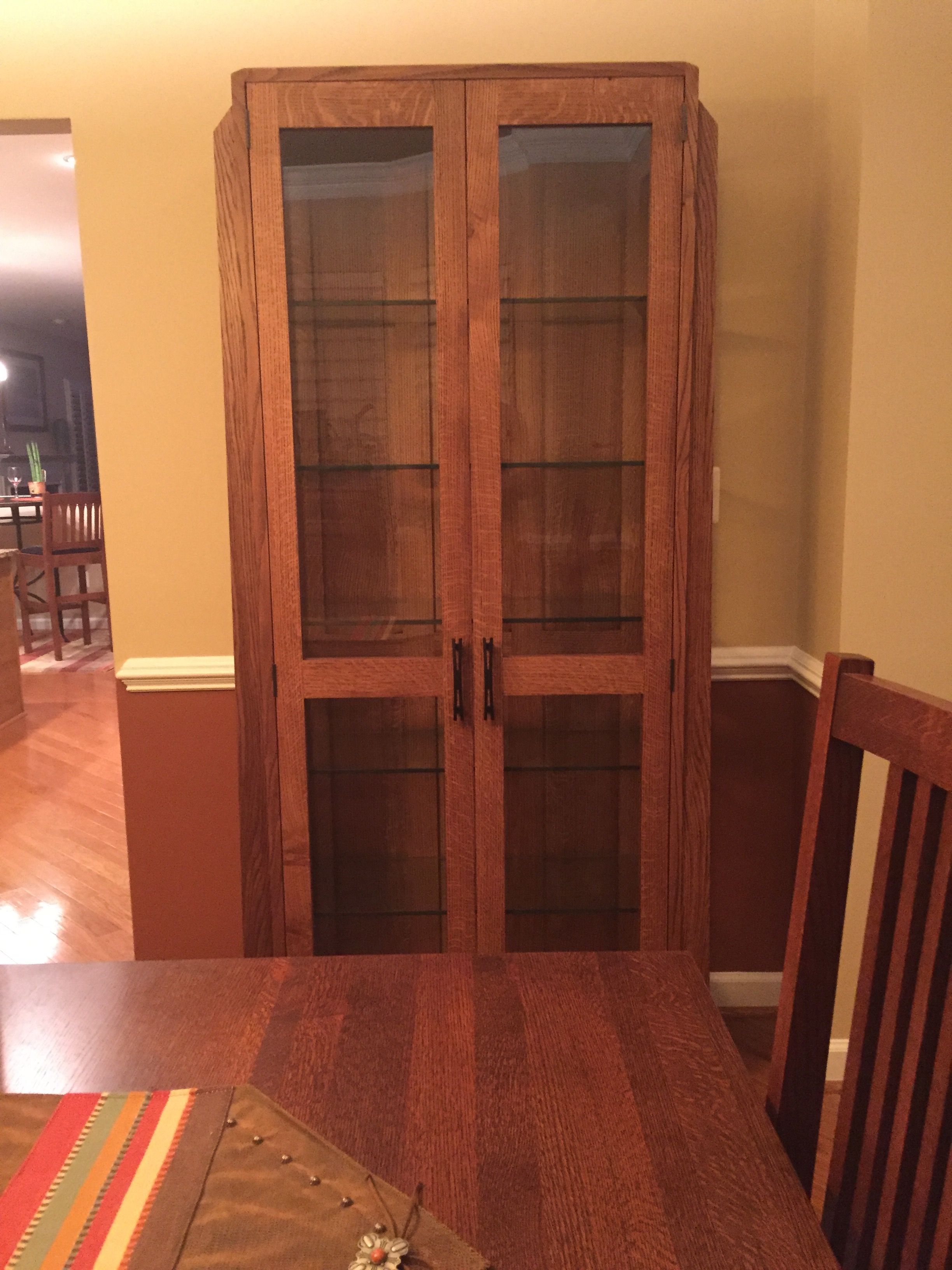 Hand Made Contemporary Mission Oak China by Appalachian Joinery