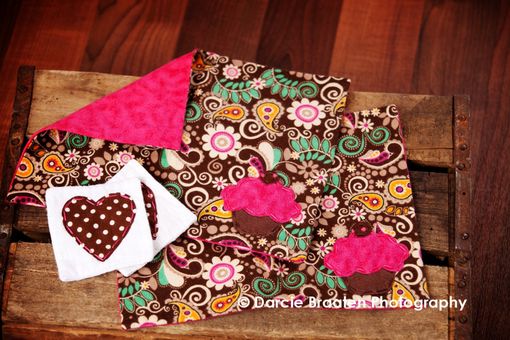 Custom Made Soft Flannel Placemats And Table Napkins "Brownie Bliss''