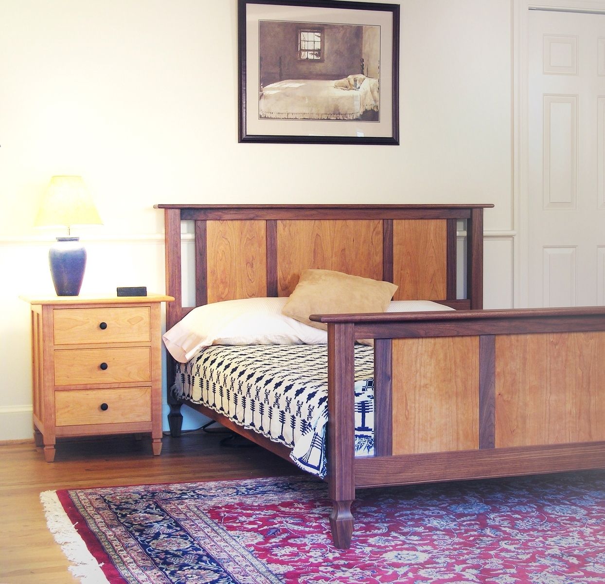 Handmade Updated Shaker Style Bed And Chest Of Drawers by John Landis