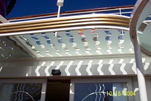 Custom Made "Disney Wonder" Aluminum And Etched Glass Canopy