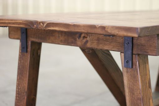 Custom Made Rustic Farmhouse Table -- Solid Wood, Handmade