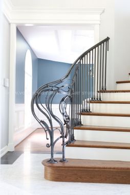 Custom Made Staircase Railing. Custom Forged Decorative Top Quality Railing.