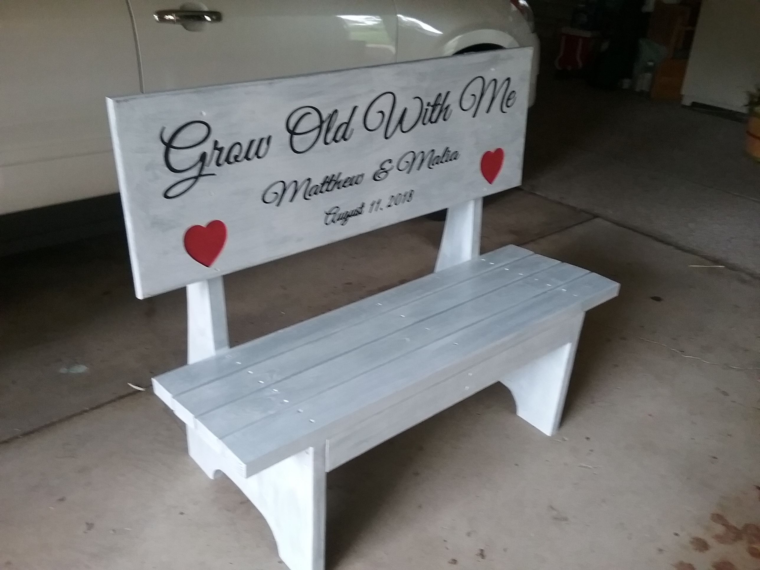 Custom Personalized Bench Wedding Bench Outdoor Bench Bench With A Back