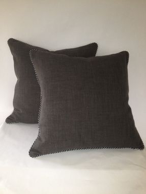 Custom Made Black Linen Pillow Cover