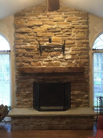 Buy Custom Made Box Beam Mantel (Brown), made to order from Chicago ...