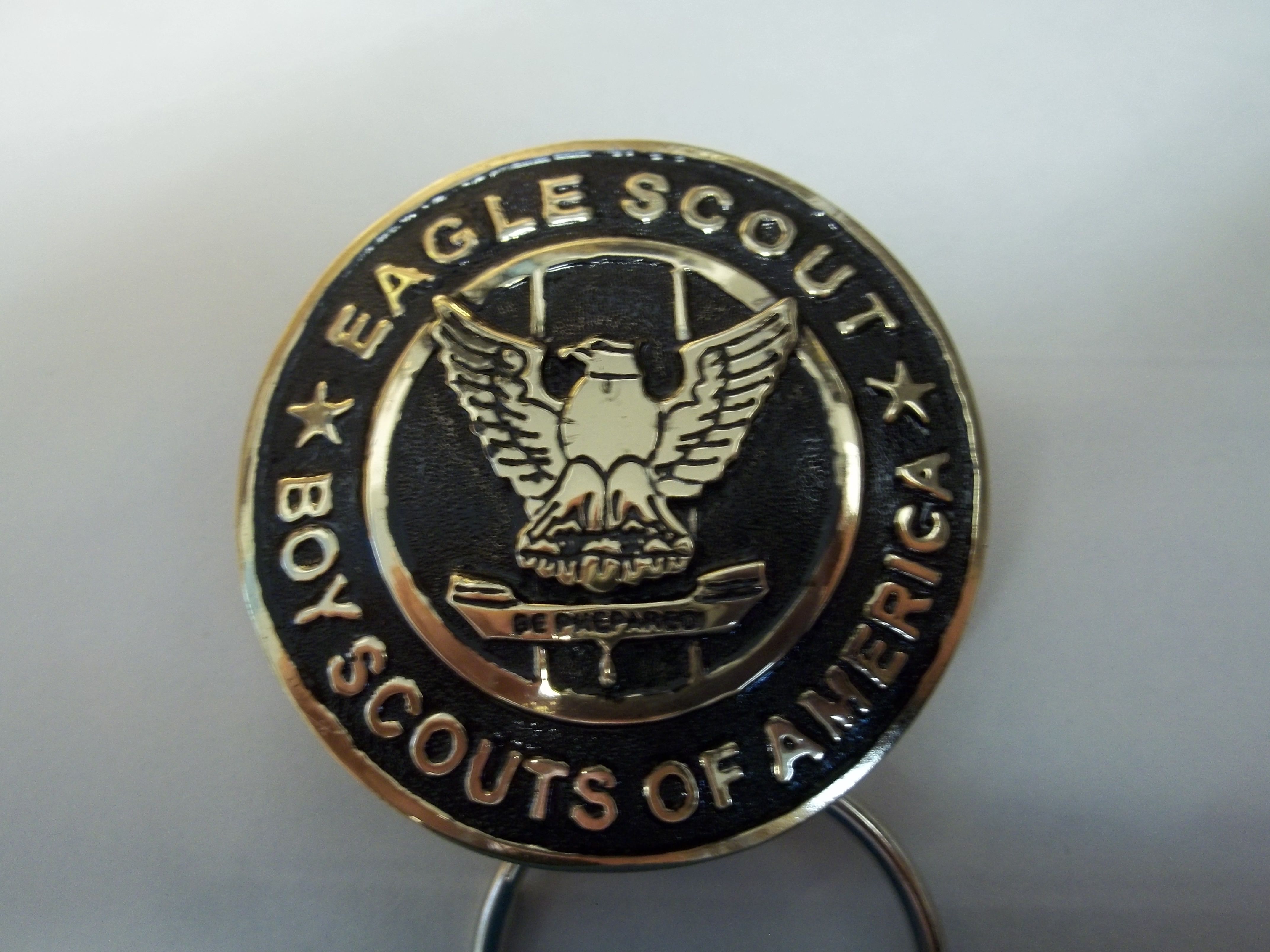 Eagle Scout Leather Key Ring
