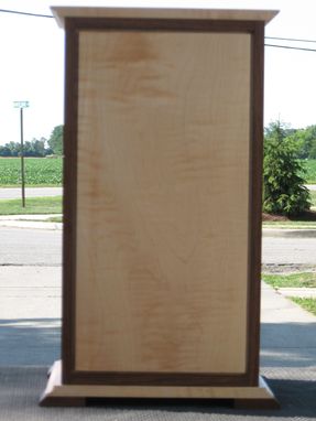 Custom Made Custom Walnut And Figure Maple Jewerly Cabinet