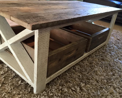 Custom Made Reclaimed Barn Wood Coffee Table