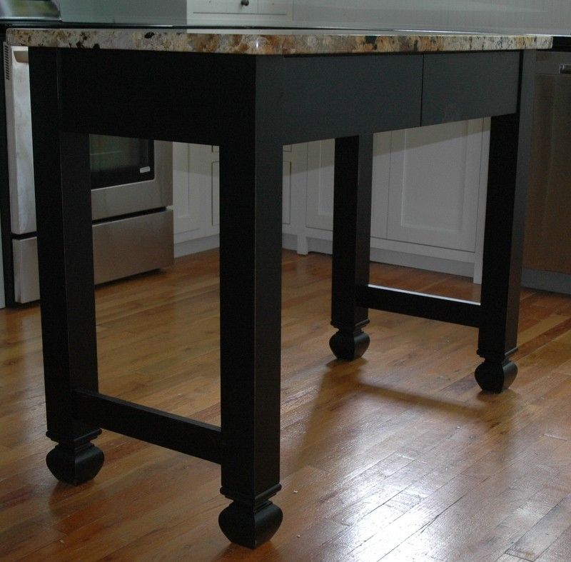 Custom Black Kitchen Island Table Style by Custom Corners Llc