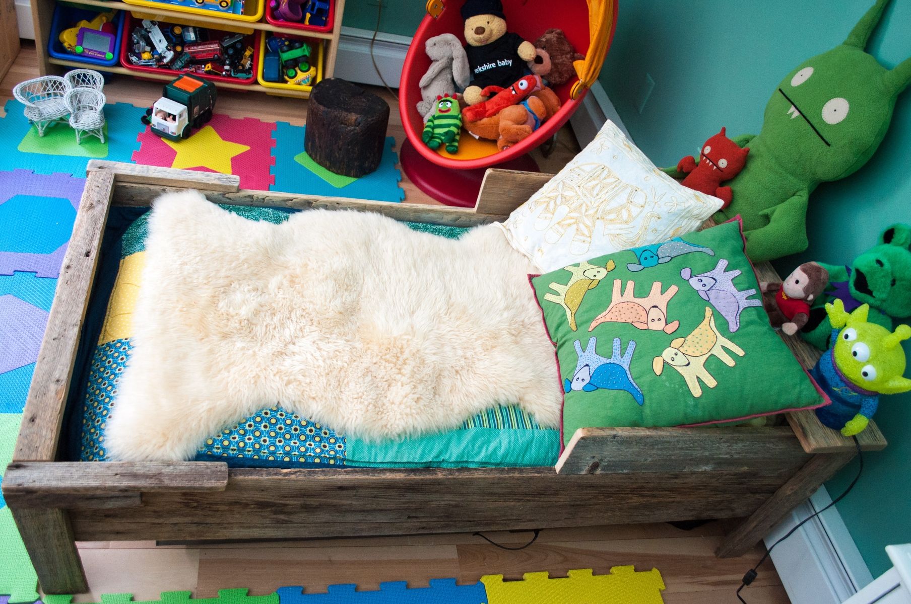 Hand Crafted Toddler Bed Reclaimed Wood by Greene Pepper Woodworking