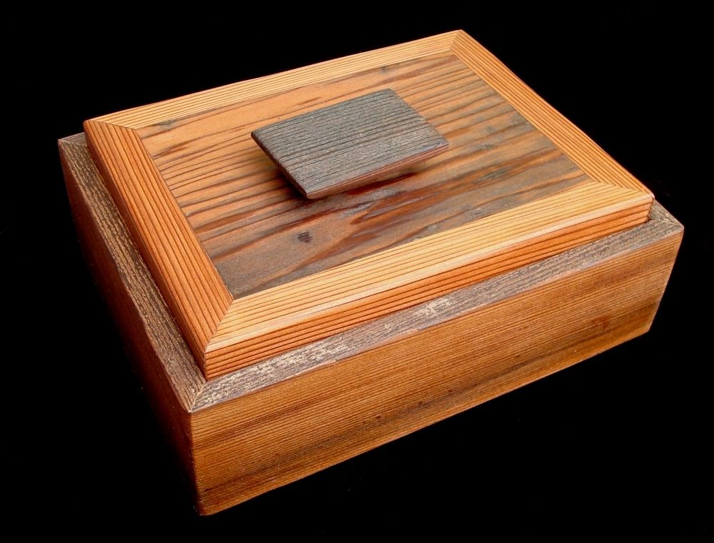 Hand Made Vintage Redwood Box by Woodcircus