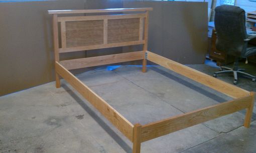 Custom Made Cherry Platform Panel Bed