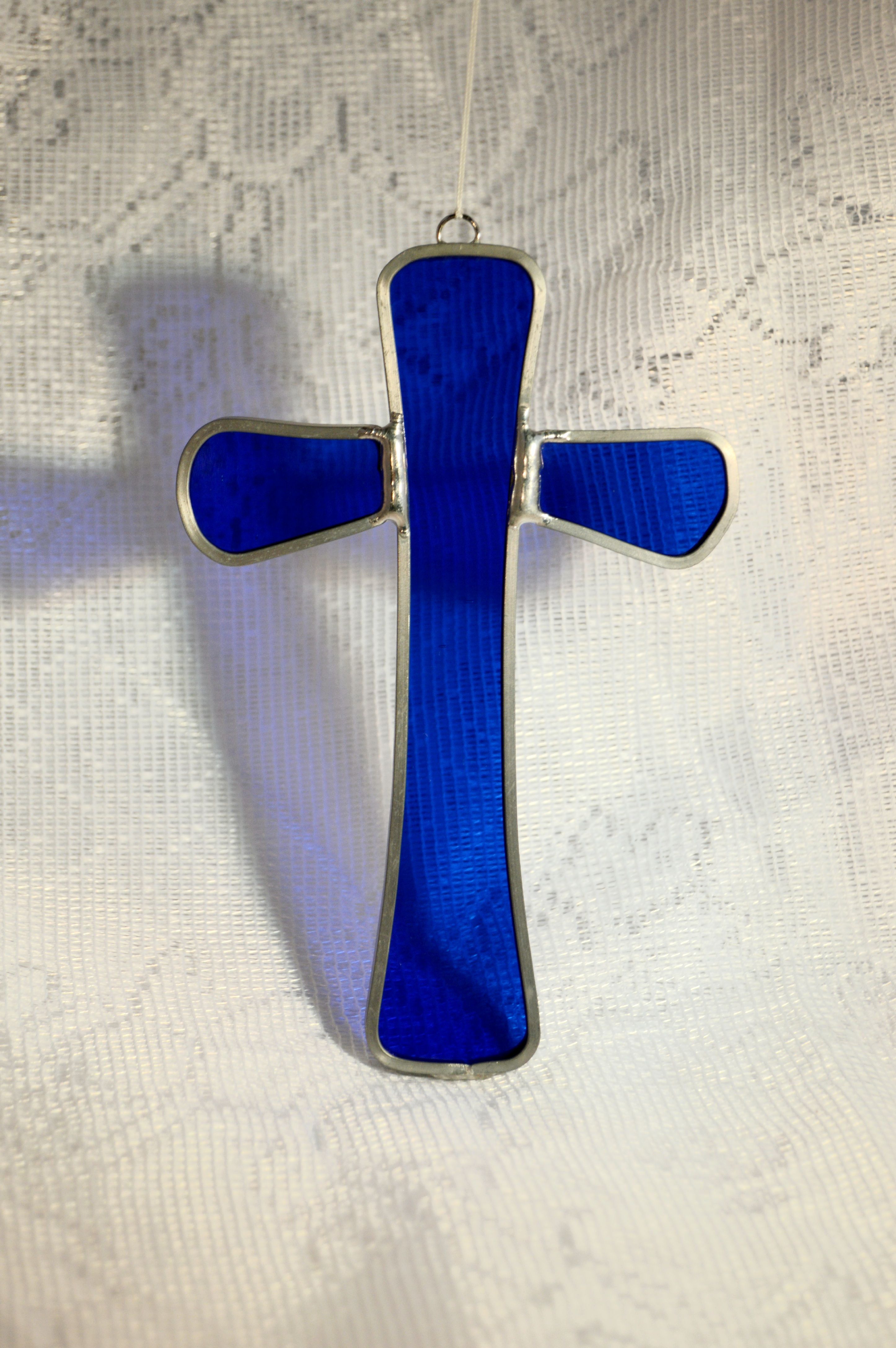 Buy Handmade Cross Suncatcher, made to order from Glass by Bruce