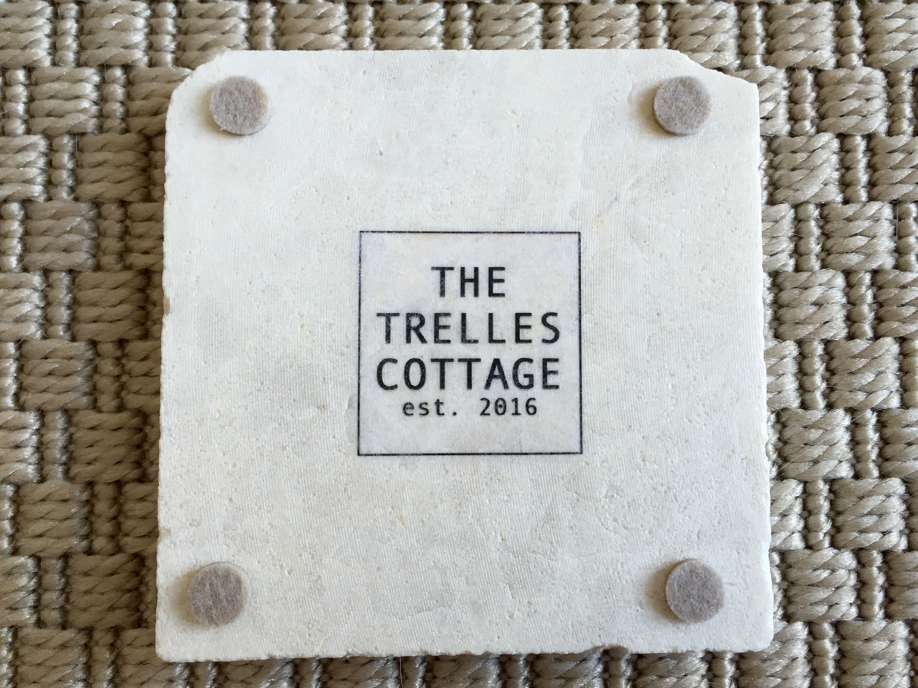 Hand Crafted Wine Stain Custom Stone Coasters (Set Of 4) by The