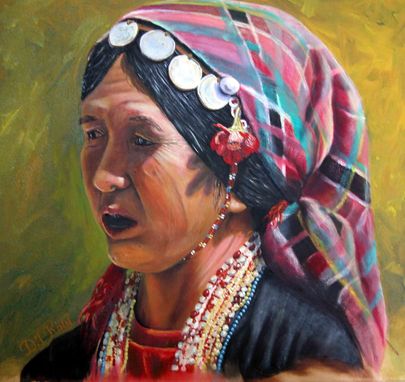 Custom Made Akha Woman--Dressed For Christmas